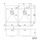 Мойка для кухни Höffger 7850B-D Black (две чаши)