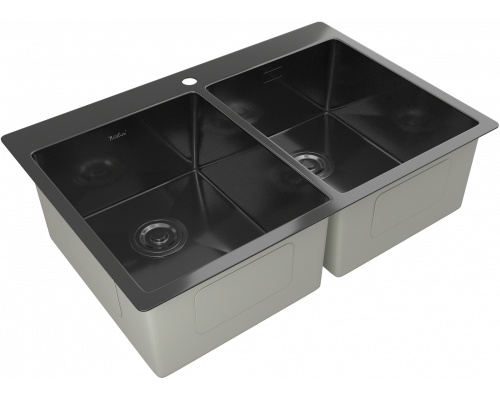 Кухонная мойка Rivelato 7450 2В PVD черный