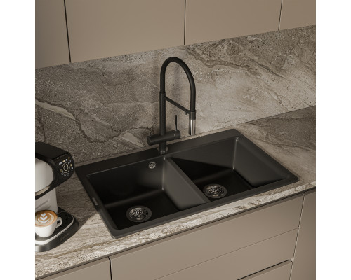 Кухонная мойка Rivelato AXEL 90-2D — Антрацит 501