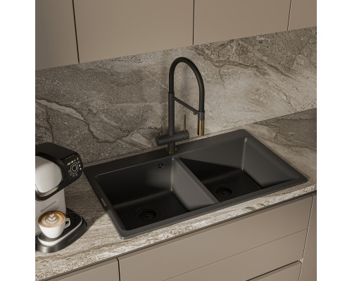 Кухонная мойка Rivelato AXEL 90-2D — Черный 502