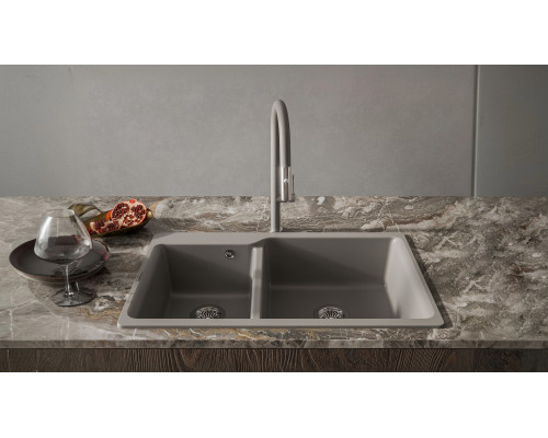Кухонная мойка Rivelato AXEL 90D — Серый 803