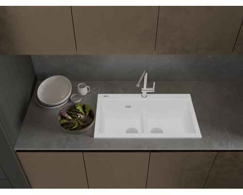 Кухонная мойка Rivelato FONDE 8638-2 — Белый 101