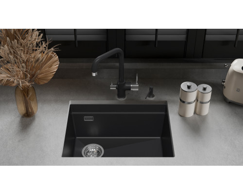 Кухонная мойка Rivelato LINO 554-L — Антрацит 501