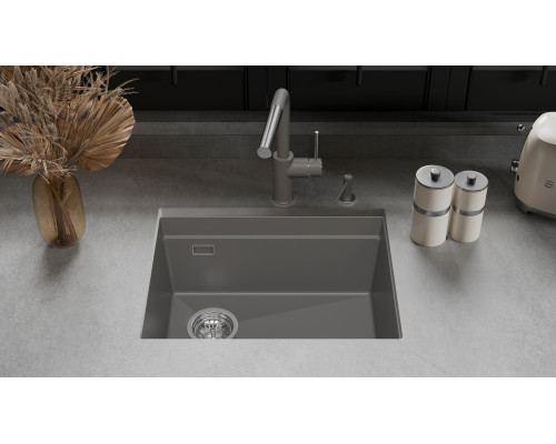 Кухонная мойка Rivelato LINO 554-L — Серый 803