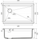 Кухонная мойка Rivelato LINO 654-L — Жасмин 701