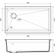 Кухонная мойка Rivelato LINO 754-L — Антрацит 501