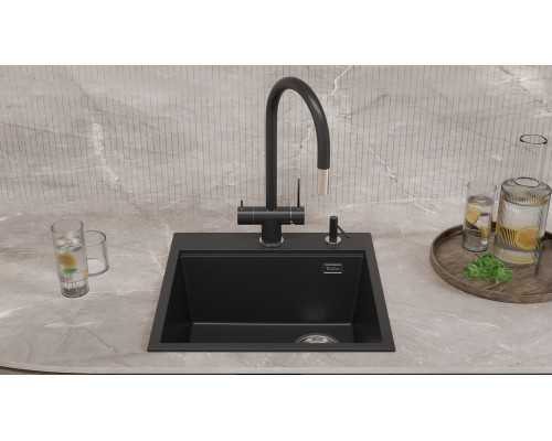 Кухонная мойка Rivelato TESORO 505-R — Антрацит 501