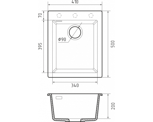 Кухонная мойка Rivelato ZENO 4150 — Какао 702