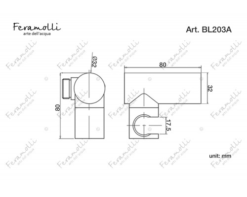 Держатель ручного душа Feramolli Tropicale BL203A, черный