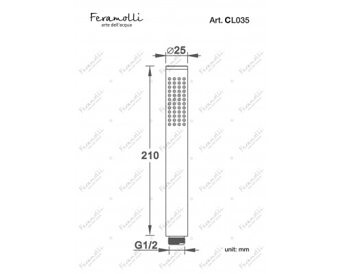 Ручной душ Feramolli Ele CL035, хром