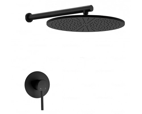 Комплект для душа Feramolli Ele BL 702-12 (30см.), черный