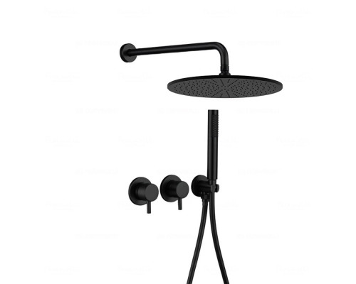 Душевой комплект Feramolli Ele BL744-12 (30см.), черный