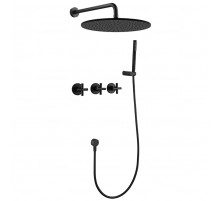 Душевой комплект Feramolli Croce BL757-12 (30см.), черный