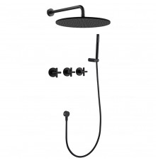 Душевой комплект Feramolli Croce BL757-12 (30см.), черный
