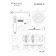 Комплект для душа Feramolli Amos BL738-12 (30см.), черный