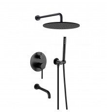 Душевой комплект Feramolli Ele 3in1 BL707-12 (30см.), черный