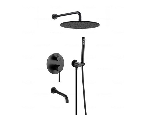 Душевой комплект Feramolli Ele 3in1 BL707-12 (30см.), черный