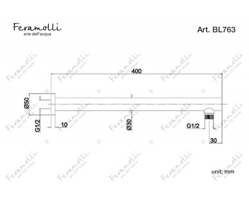 Настенный кронштейн Feramolli Tropicale BL763, черный