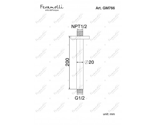 Потолочный кронштейн Feramolli Tropicale GM766, графит
