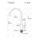 Смеситель для кухни Feramolli Ele BL505, черный