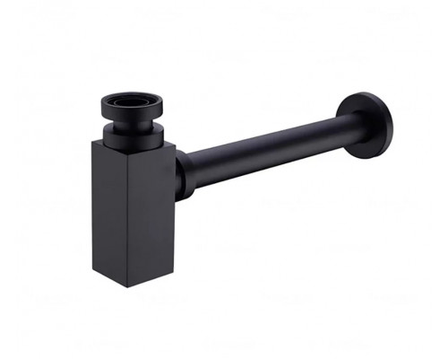 Квадратный сифон для раковины Feramolli Cubo BL089, черный