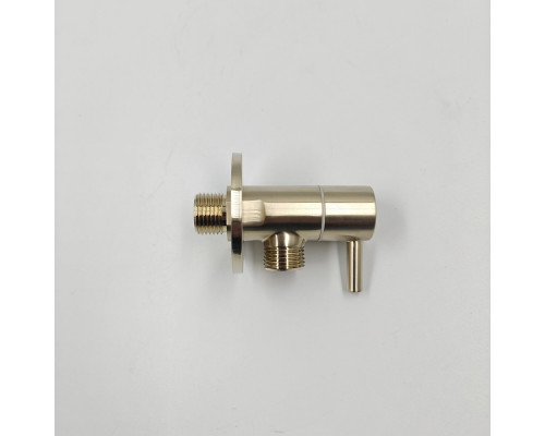 Угловой кран для подключения приборов Г+Х - G1/2, Feramolli Sole S052GL, золото шампань