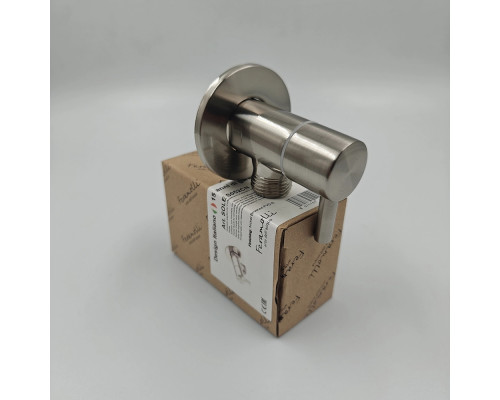 Угловой кран для подключения приборов Г+Х - G1/2, Feramolli Sole S052CN, никель