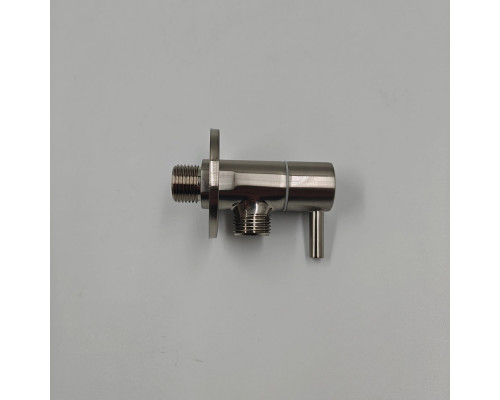 Угловой кран для подключения приборов Г+Х - G1/2, Feramolli Sole S052CN, никель