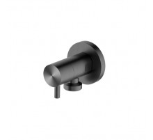 Угловой кран для подключения приборов Г+Х - G1/2, Feramolli Sole S052GB, графит
