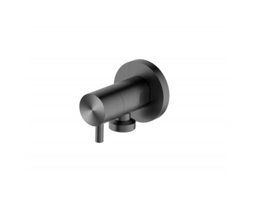 Угловой кран для подключения приборов Г+Х - G1/2, Feramolli Sole S052GB, графит
