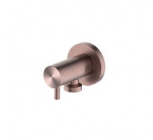 Угловой кран для подключения приборов Г+Х - G1/2, Feramolli Sole S052BB, медь светлая