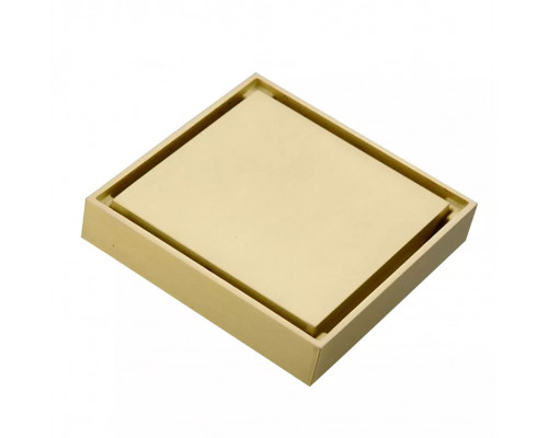 Трап для душа 10x10cm Feramolli Cubo GL065, золото