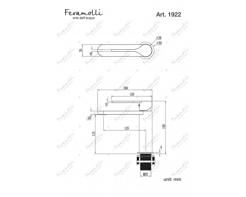 Смеситель для раковины Feramolli Eva Bella GS1922, графит