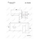 Смеситель для раковины встраиваемый Feramolli Cubo BL634, черный
