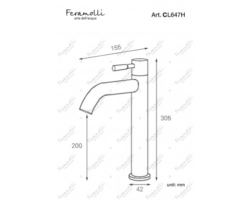 Смеситель для раковины Feramolli Ele CL647H, хром