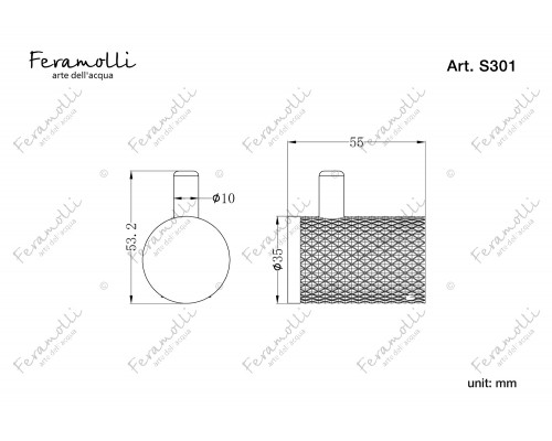 Крючок Feramolli Sole S301GL, золото шампань