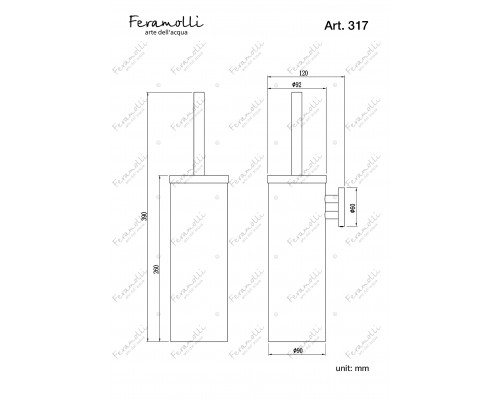 Держатель для полотенец, кольцо Feramolli Lugano ORS306A, медь