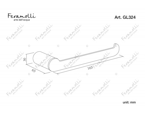Бумагодержатель Feramolli Piave GL324, золото