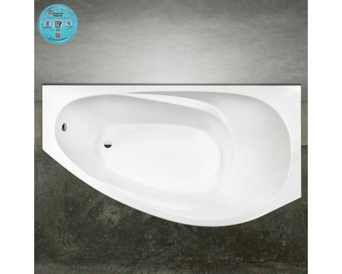 Ванна из литьевого мрамора Marmo Bagno Турин 170х95 правая