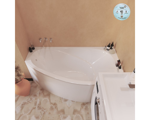 Ванна из литьевого мрамора Marmo Bagno Турин 170х95 правая