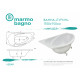 Ванна из литьевого мрамора Marmo Bagno Турин 170х95 Левая