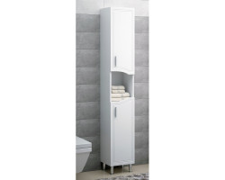 Пенал Corozo Креста SD-00000338 напольный R, белый глянец