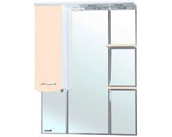 Зеркальный шкаф 73x100 см бежевый глянец\/белый глянец L Bellezza Мари 4612912002223