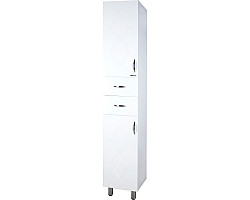 Пенал Bellezza Элеганс 4628604120014 напольный L\/R, с бельевой корзиной, белый глянец