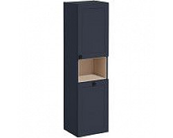 Пенал подвесной темно-синий матовый с бельевой корзиной R VitrA Root Classic 68529