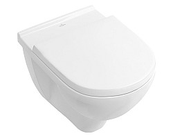 Унитаз подвесной Villeroy & Boch O.Novo 5660HR01 безободковый, с сиденьем микролифт, альпийский белый