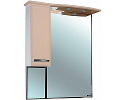 Зеркальный шкаф 88x100,4 см бежевый глянец\/белый глянец L Bellezza Балтика 4618915002079
