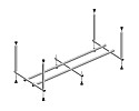 Каркас для ванны Timo 170x75 KT17