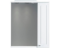 Зеркальный шкаф 60x75 см белый глянец R Damixa Palace One M41MPR0601WG