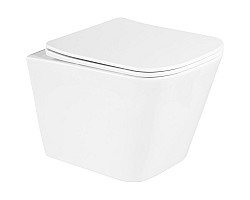 Унитаз подвесной BelBagno Due BB3103CHR\/SC безободковый, с сиденьем микролифт, белый